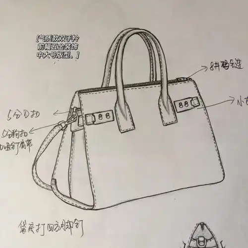 师的日常画图#包包分享  #笔记灵感  #设计师女包  #效果图  #手绘
