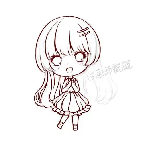 q版女孩简笔画 可爱q版女孩简笔画