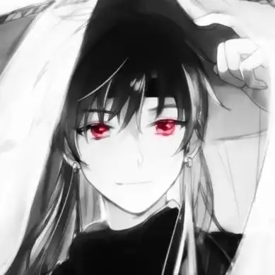 丧头像男黑白红眼