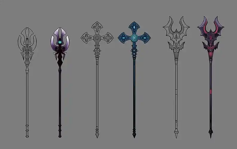 游戏武器设计绘画步骤