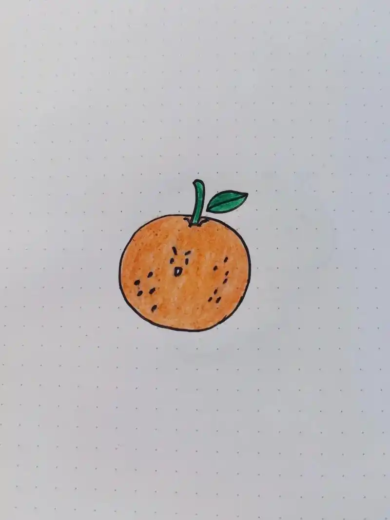 橙子92简笔画.吃橙子下火吗?#手绘 #简笔画 #画画 #一 - 抖音