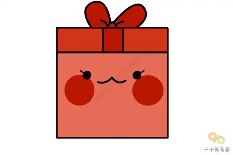 q版礼物盒简笔画怎么画