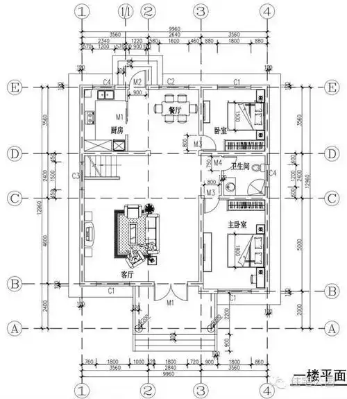 新农村自建房10米x13米 实用接地气户型 含平面图