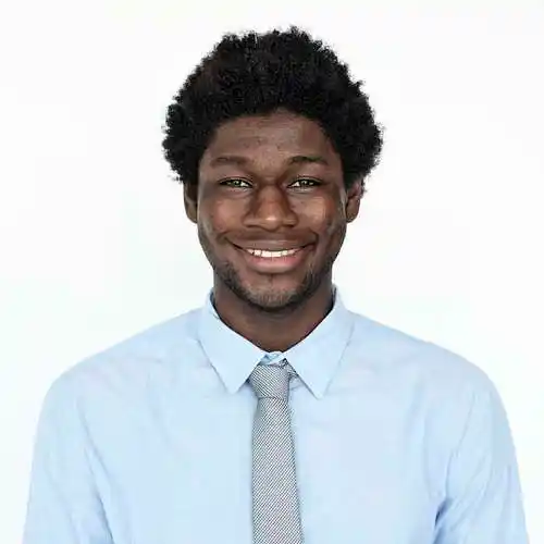 微笑,非洲男人,头像,棚拍_高清图片_全景视觉