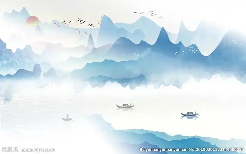 新中式水墨画图片