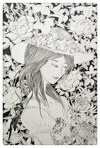 黑白线描人物插画 - 原创作品 - 站酷(zcool)