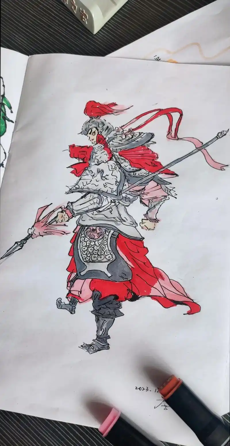 画画 #临摹 #赵云 - 抖音