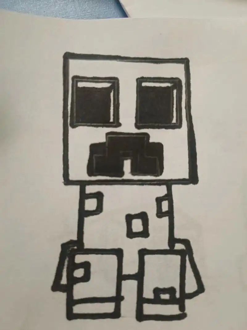 我的世界   苦力怕的两种画法