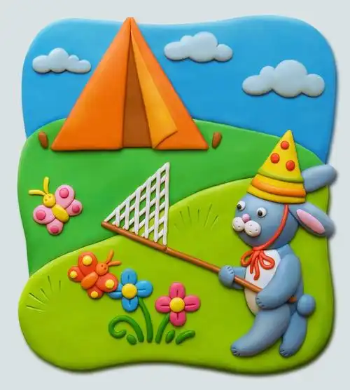 橡皮泥捏的小动物