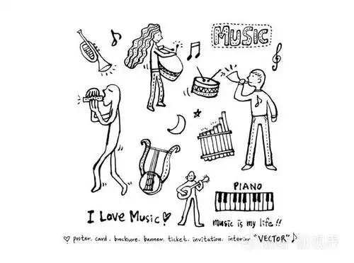 音乐会海报/素描音乐插图插画-正版商用图片1721p2-摄图新视界