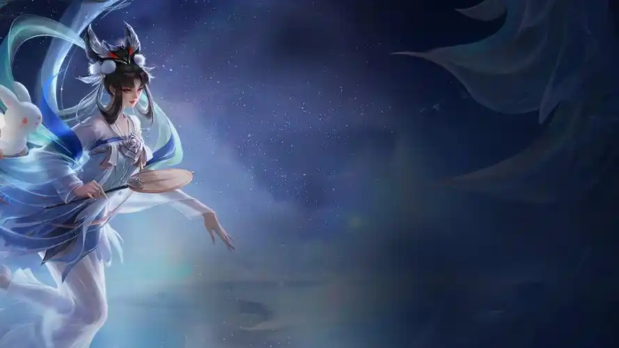 王者荣耀 嫦娥 后羿如梦令 单人宣传海报