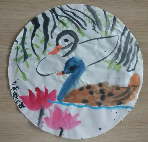 儿童彩墨画:春江水暖