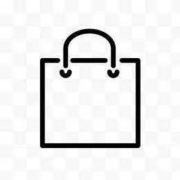 方形购物袋图标