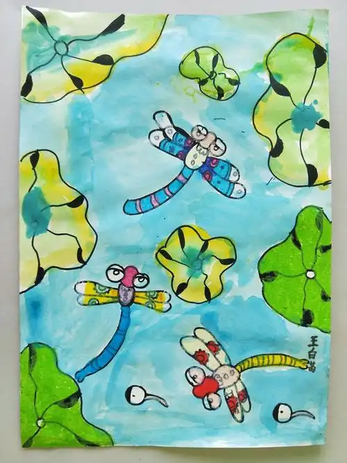 2018年秋季艺凡美术色彩班第三课《蜻蜓》