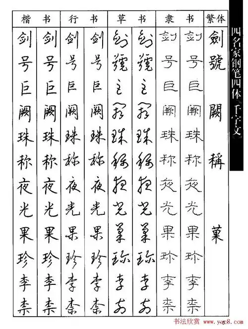分楷行草隶四种书体,顾仲安楷书,沈鸿根行书,周稚云草书,崔学路隶书
