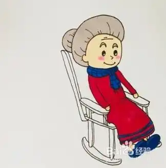 如何画老人坐在椅子上简笔画