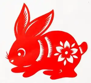 传统12生肖兔剪纸手工镂空窗花刻纸图案幼儿园作业成品装饰画宣纸