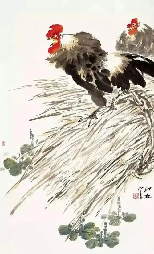 书画联盟丨名家画鸡绝美50幅鸡画素材