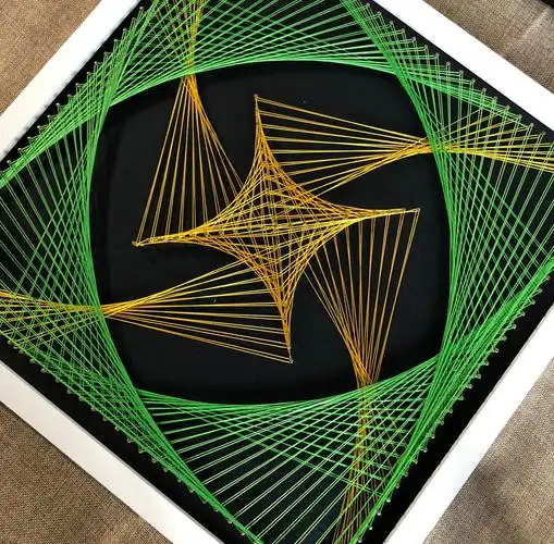 懂工作室几何图螺旋纱线画钉子画绕线画diy材料包