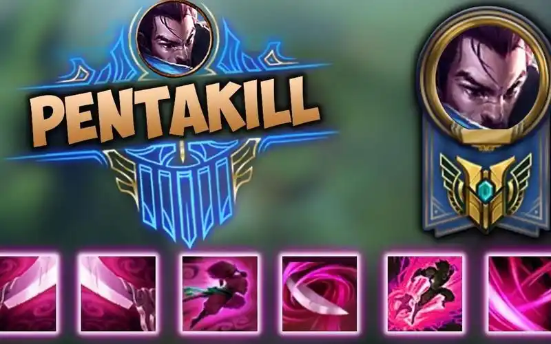 英雄联盟疾风剑豪亚索五杀蒙太奇