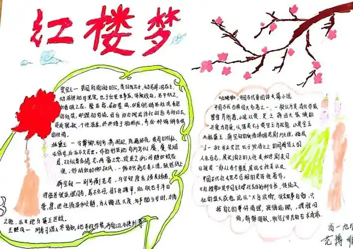 红楼梦手抄报高中生精选作品6张