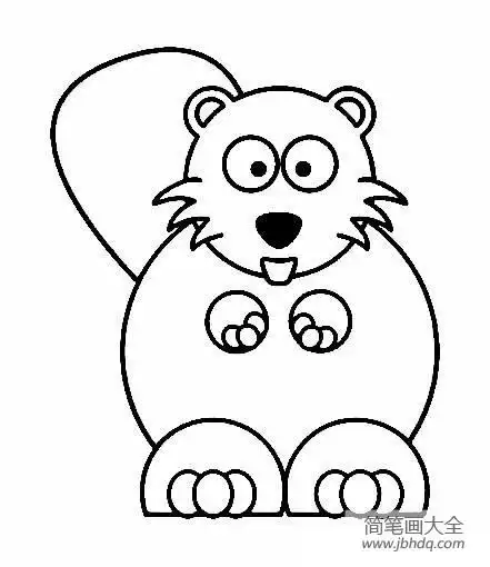 海狸简笔画