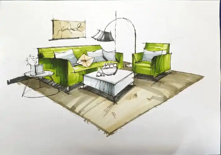 家具组合手绘效果图