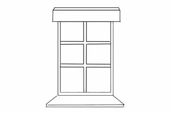 窗户简笔画怎么画_简笔画图片大全 - 元艺考