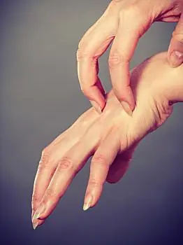 女性,挠,痒,手掌,过敏,健康,问题,美女