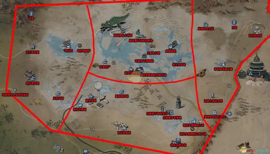 辐射76中文地图索引剧毒谷区