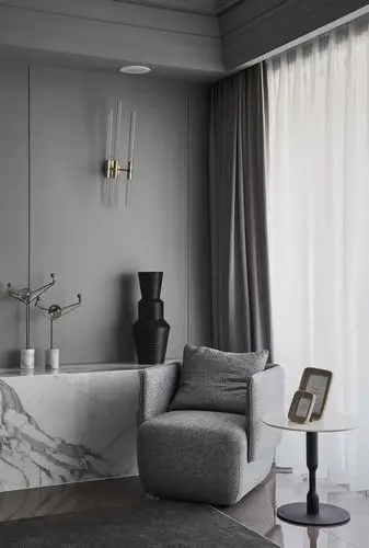 170平方现代风装修灰色高级素雅超有档次