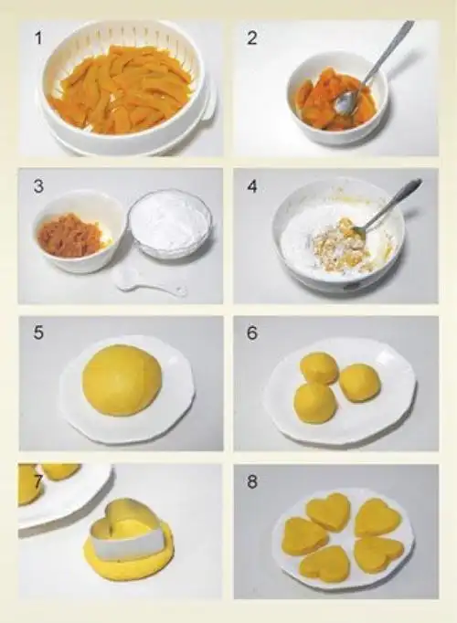 爱心南瓜饼做法!