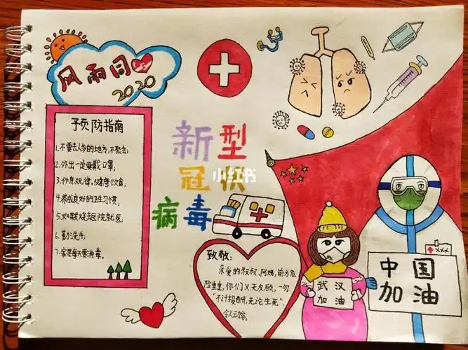 抄报图片大全学会防护抗击疫情六一班防新型冠状病毒手抄报优秀作品展