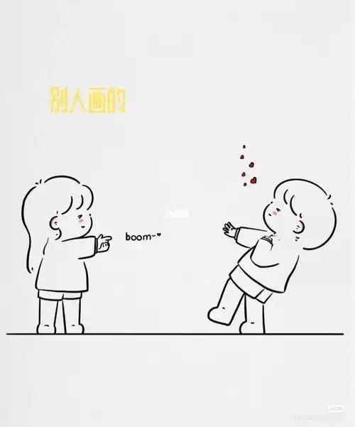 两个人侧面简笔画