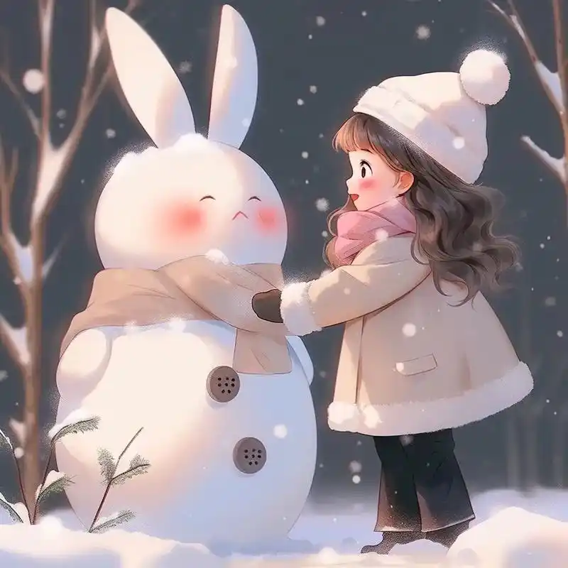 你的家乡下雪了吗,一起堆雪人7015#氛围感拉满的头像 #女生头