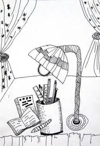 一角 书桌和书柜简笔画课桌简笔画图片教程儿童简笔画图片欣赏房间