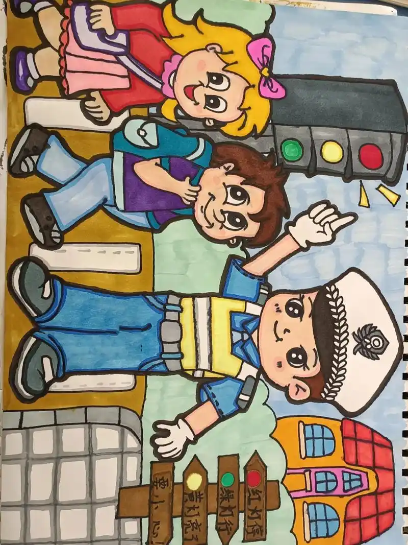 警察主题简笔画/交通主题简笔画 9396 警察主题简笔画/交通主题简