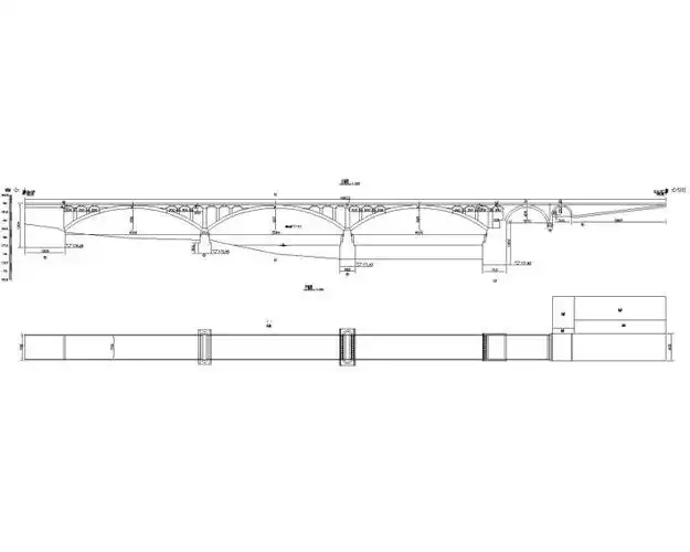 桥面净宽:行车道宽为6.5米,栏杆及人行道为2x1.2 5米,全宽9米. 3.