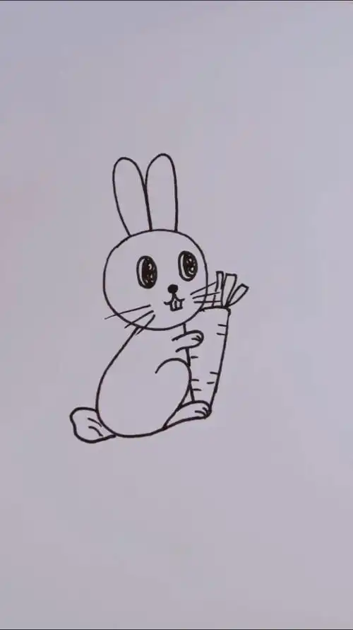 用数字0123画兔子