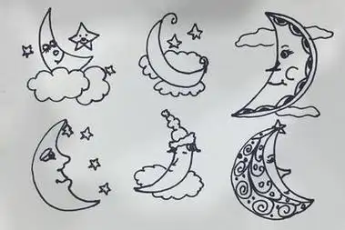 月球简笔画