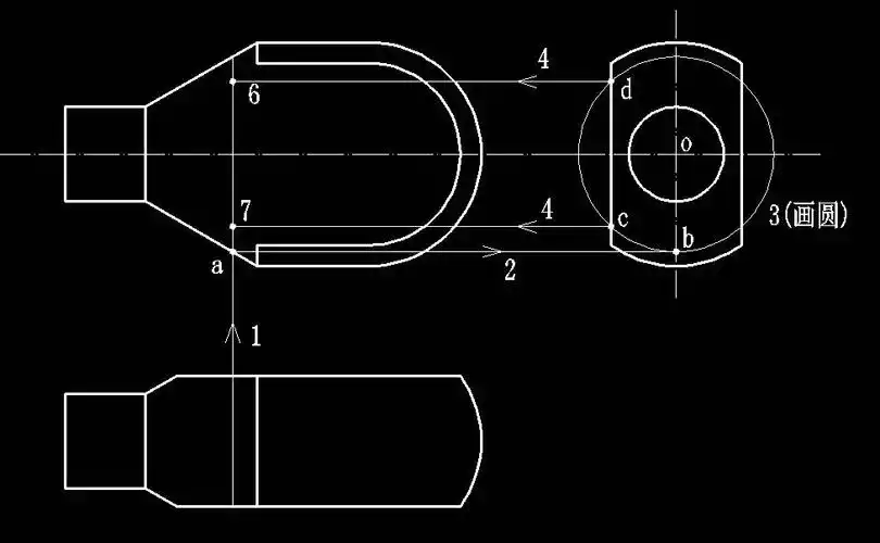 工程制图的问题:双曲线上那个点怎么找?