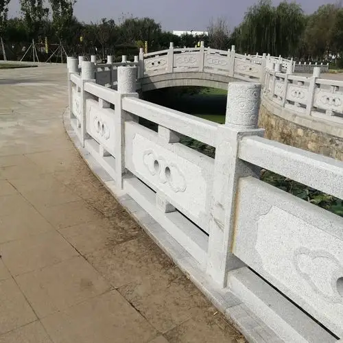 石栏杆 古建筑仿古石雕栏杆河边安全石护栏 阳台装饰石栏杆-阿里巴巴