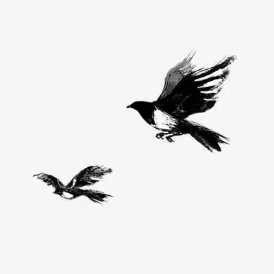 中国画水墨鸟素材