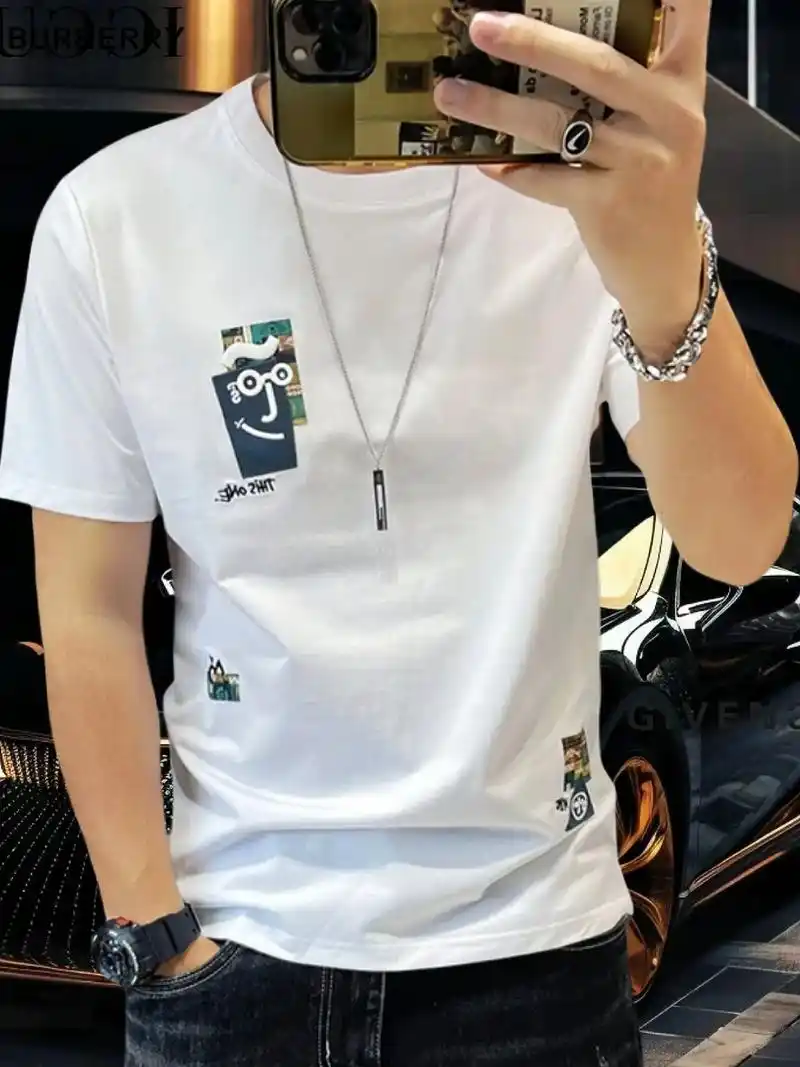 男士潮牌夏季高档刺绣短袖t恤