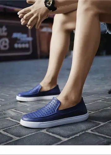 流行男鞋 凉鞋/沙滩鞋 岚诗妮薇 下雨天穿的鞋男夏季透气包头凉拖透气