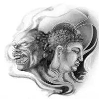 关于善恶的图片 善恶一念差带字图片_微信头像图片大全