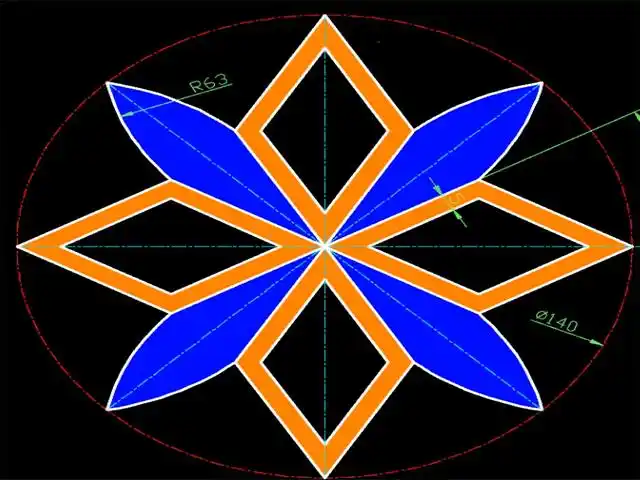 cad每日一练 cad简单拼花图案