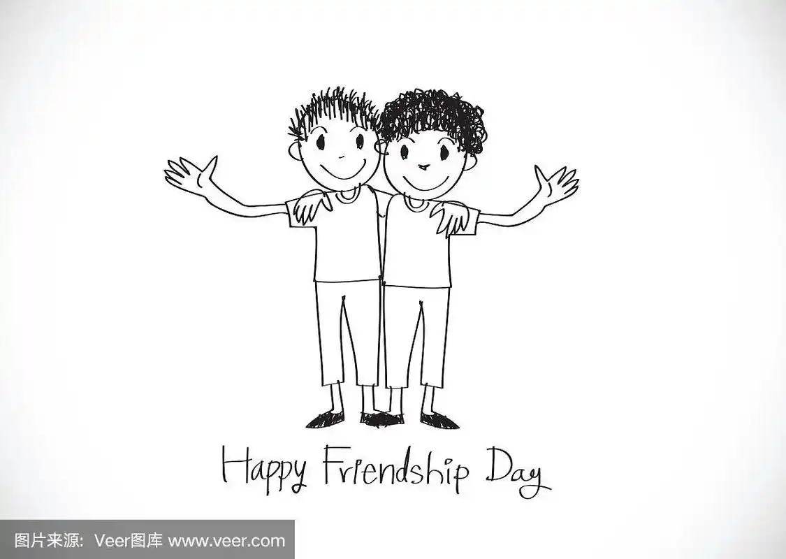 快乐的友谊日和最好的朋友永远的想法设计