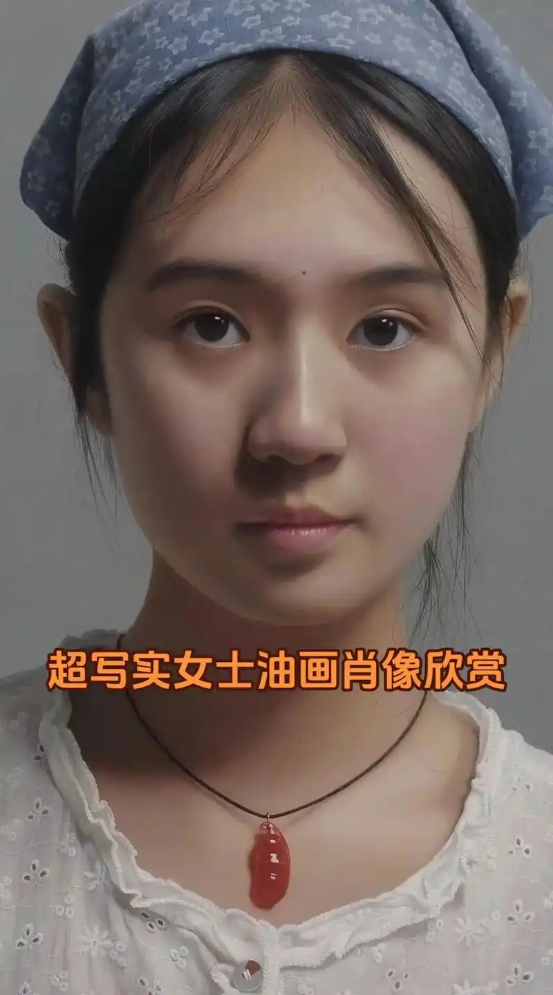 超写实女士油画肖像欣赏