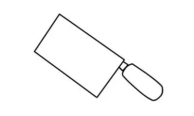 菜刀简笔画步骤教程